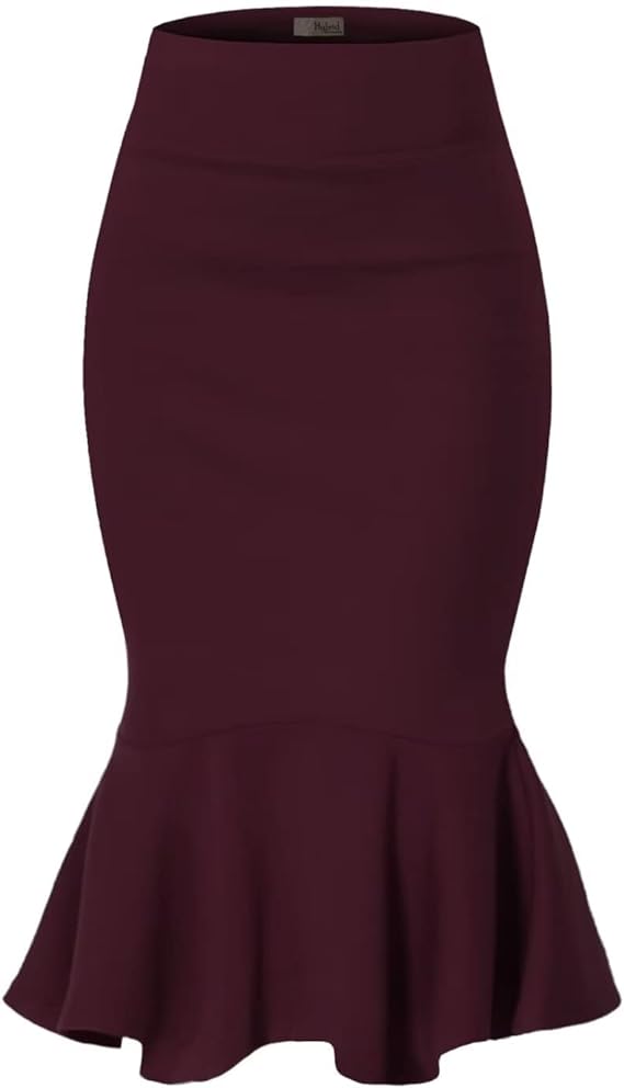 Women wearing Best Pencil Skirt in Chocolate Color