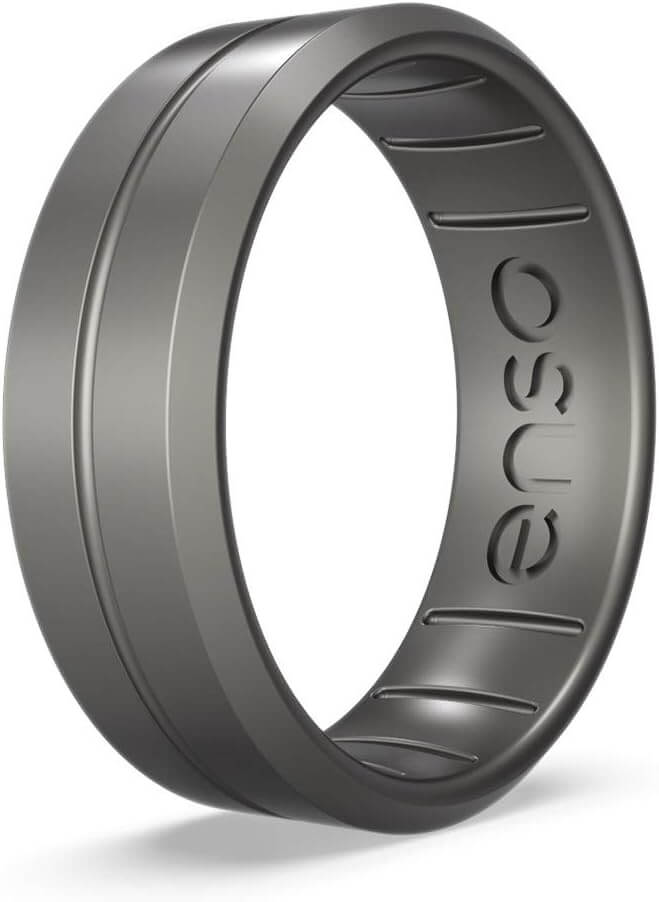 Enso Rings Classic Contour Silicone Ring – Stackable Multi Color Unisex Wedding Engagement Band