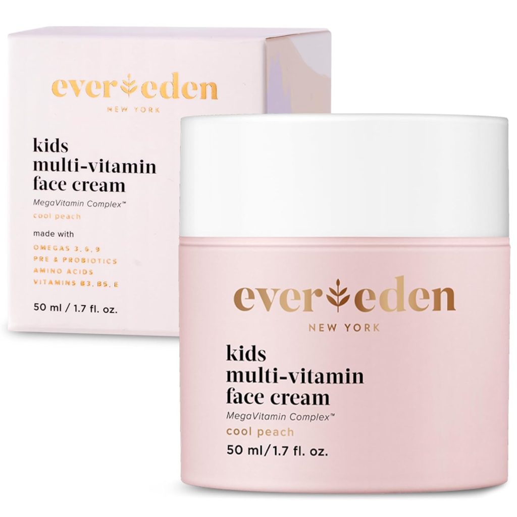Evereden Kids Face Cream: Cool Peach, 1.7 oz. | Plant Based and Natural Face Lotion