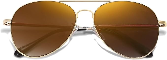 SOJOS Classic Aviator Sunglasses for Women Men Metal Spring Hinges SJ1030